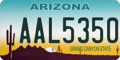 AZ license plate AAL5350