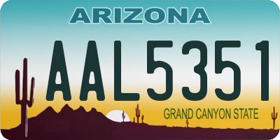 AZ license plate AAL5351