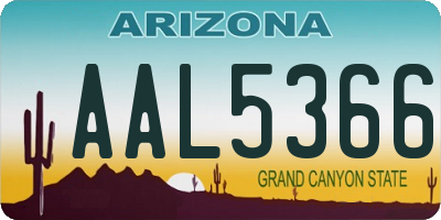 AZ license plate AAL5366