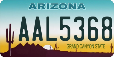 AZ license plate AAL5368
