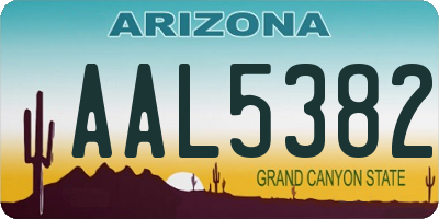 AZ license plate AAL5382