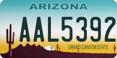 AZ license plate AAL5392