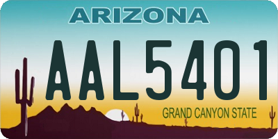 AZ license plate AAL5401