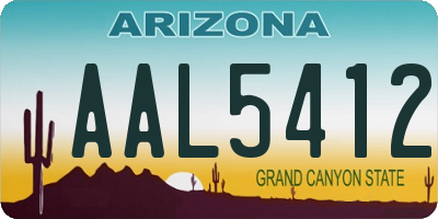 AZ license plate AAL5412