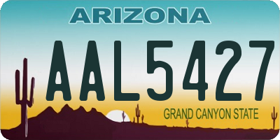 AZ license plate AAL5427
