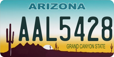 AZ license plate AAL5428