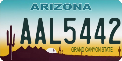 AZ license plate AAL5442