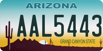 AZ license plate AAL5443