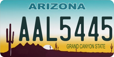 AZ license plate AAL5445