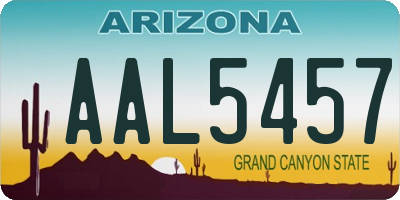 AZ license plate AAL5457