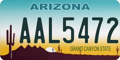 AZ license plate AAL5472