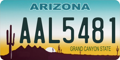 AZ license plate AAL5481