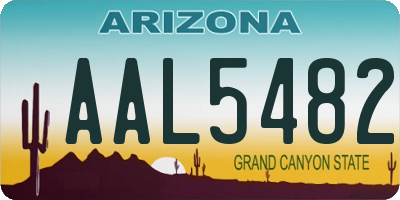 AZ license plate AAL5482