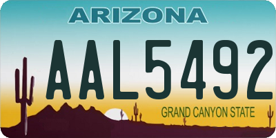 AZ license plate AAL5492
