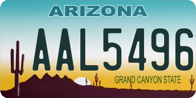 AZ license plate AAL5496