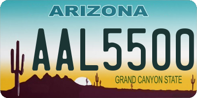 AZ license plate AAL5500
