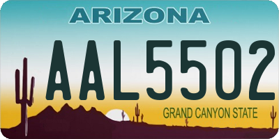 AZ license plate AAL5502