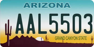 AZ license plate AAL5503