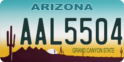 AZ license plate AAL5504