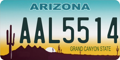 AZ license plate AAL5514