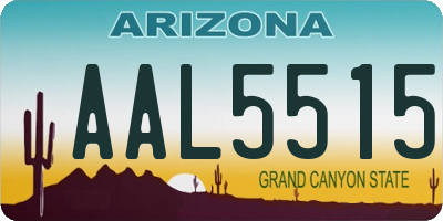 AZ license plate AAL5515