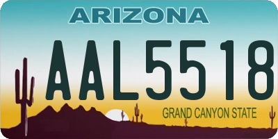 AZ license plate AAL5518