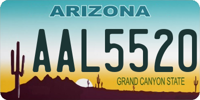 AZ license plate AAL5520