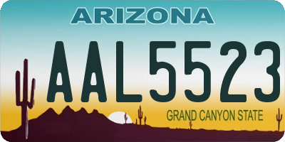 AZ license plate AAL5523