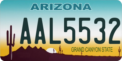 AZ license plate AAL5532