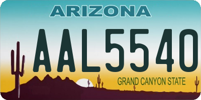 AZ license plate AAL5540