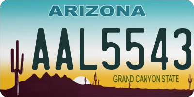 AZ license plate AAL5543