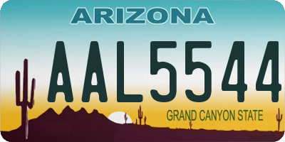 AZ license plate AAL5544