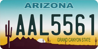 AZ license plate AAL5561