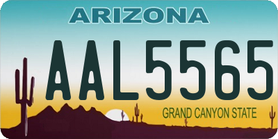 AZ license plate AAL5565