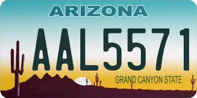 AZ license plate AAL5571
