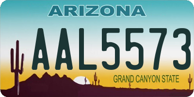 AZ license plate AAL5573