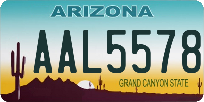 AZ license plate AAL5578