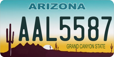 AZ license plate AAL5587