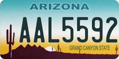 AZ license plate AAL5592