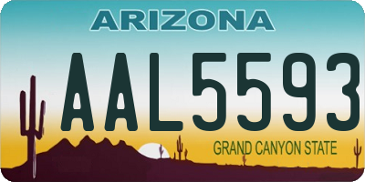AZ license plate AAL5593