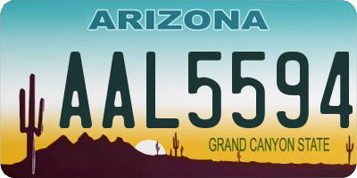 AZ license plate AAL5594