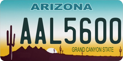 AZ license plate AAL5600