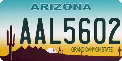 AZ license plate AAL5602