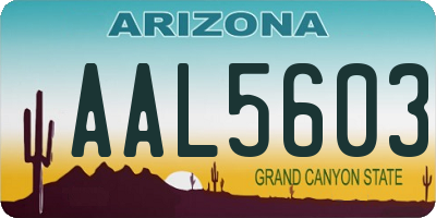 AZ license plate AAL5603