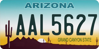 AZ license plate AAL5627