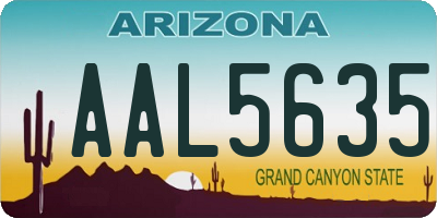 AZ license plate AAL5635