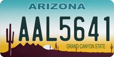 AZ license plate AAL5641