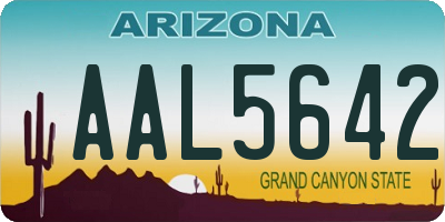 AZ license plate AAL5642
