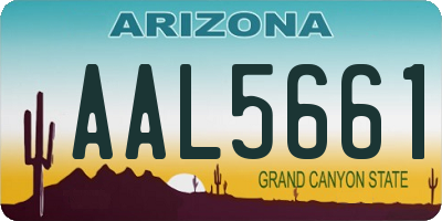 AZ license plate AAL5661