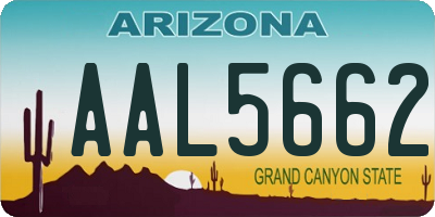 AZ license plate AAL5662